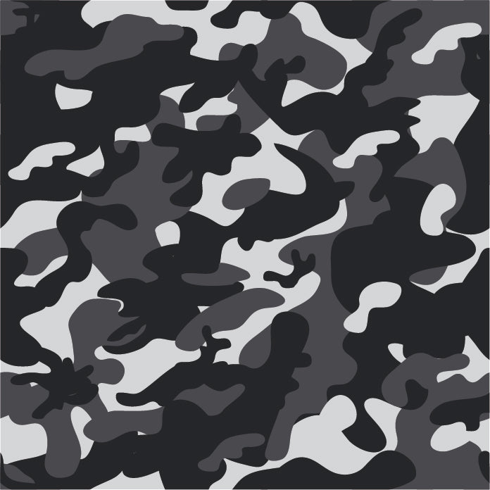 G180 Swim's chic women's bikini bottoms with black gray camo pattern swimwear fabric